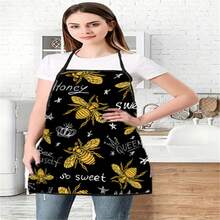 1pc  Girl Pattern Apron, Unisex Cooking Apron With Pocket, Household Cleaning Apron - Multicolor - View 11