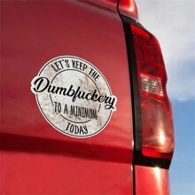 1pc Let's Keep The Dumbfuckery To A Minimum Sticker, Adult Humor Sarcastic Decal, Offensive Die-Cut Waterproof Vinyl Sticker - Black - View 4