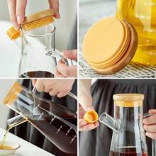 1 chai gia vị thủy tinh 900ml dùng cho nhà bếp, dễ lau chùi, thủy tinh Borosilicate cao đựng nước tương giấm đựng dầu, nhà bếp, bữa tiệc bãi biển mùa hè, thực phẩm, cắm trại, sắp xếp, trang trí phòng, đồ dùng nhà bếp. - trong suốt - Xem 7