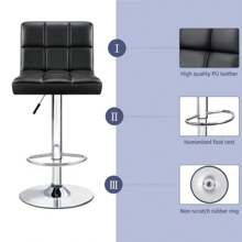 Furniwell Taburetes de Barra - Negro - Ver 5