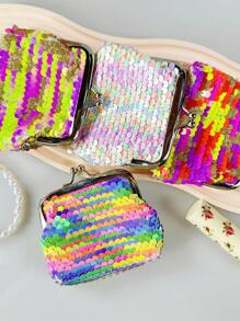 1入迷你彩色包，女孩可攜式彩色錢包禮物 - 白色 - 查看 5