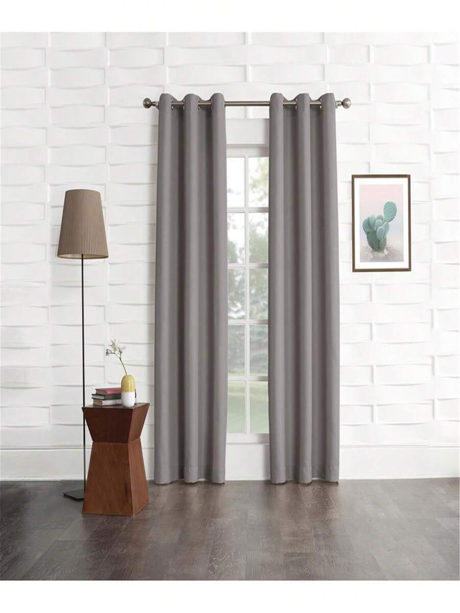 80 X 84 In. Webster Gray Curtains - Pack Of 2 - 彩色 - 查看 1