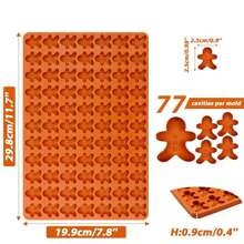 圣诞树和姜饼形状的圣诞硅胶模具，用于巧克力、糖果、软糖、果冻、纸杯蛋糕装饰、蜡熔体的空腔圣诞模具（2 件装）圣诞装饰圣诞派对礼品圣诞派对用品圣诞派对圣诞快乐平安夜圣诞节圣诞装饰圣诞睡衣圣诞礼物圣诞装饰 - 彩色 - 查看 12