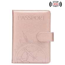 1入商務護照封套，防 RFID 的護照套、多功能護照夾、卡片夾，輕質 PU 皮革旅行裝飾，適用於飛行，男女皆宜，父親節禮物 - 黑色 - 查看 1