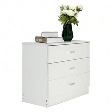 [FCH] Modern Simple 3-Drawer Dresser White - White - View 6