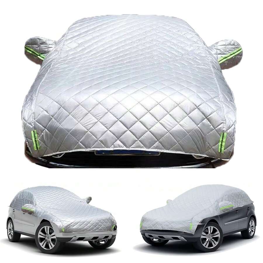 Funda para coche contra el granizo, protector anti-granizo para coche, funda anti-granizo reforzada para SUV, manta anti-granizo para coches, funda protectora contra daños por granizo, protector de parabrisas contra el granizo, a prueba de polvo y nieve para sedán y SUV, bolsa, organizador, almacenamiento - todoterreno - Ver 1