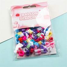 100pcs Balloon Clips For Sealing Party Balloons, Ideal For Birthday And Wedding Decorations - Multicolor - View 2