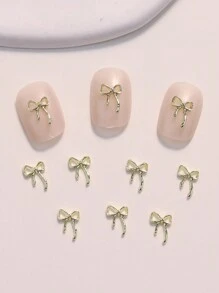 10 件蝴蝶图案美甲 DIY 工具套装 美甲用品 指甲 指甲饰物 指甲宝石 - 金色 - 查看 5