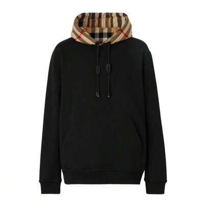 Men Check Zip-Up Hoodie