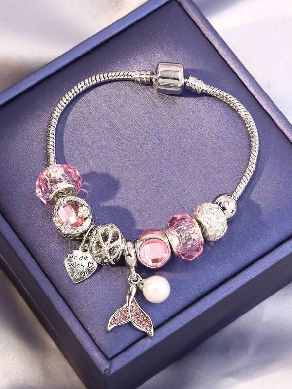 1pc Fashionable Panjia Pendant Multi-Layered Ladies' Bracelet With Charm Accents