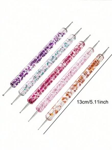 5 件双头螺旋点画笔，用于绘画、绘画、细节描绘、雕刻、陶瓷和陶艺，双点画和钻石画笔，返校、母亲节、妈妈的礼物、返校、学校用品