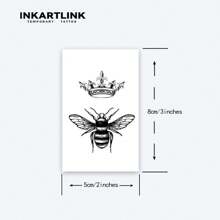 INKARTLINK Revolutionary Technology Tattoos, Semi-Permanent Tattoos, Bee Tattoos, Sentimental Tattoos, Temporary Tattoos, Waterproof, Authentic Tattoo Appearance, Botanical Tattoos, Hand Tattoos - Black - View 5