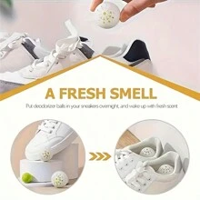 6 pièces Boules désodorisantes pour chaussures de sport, chaussures , armoires à chaussures, chaussettes, boules désodorisantes pour éliminer les odeurs des pieds et chaussures, rafraîchissant aromatique de longue durée - Noir - Voir 8