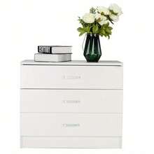 [FCH] Modern Simple 3-Drawer Dresser White - White - View 10