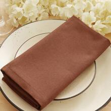 12pcs Solid Color Cloth Napkins, Washable Cotton Table Napkin For Household Dining Fall Autumn Decor Wedding Hotel 45*45cm - Rust Brown - View 1