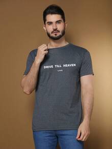Men T-Shirts - 深灰色 - 查看 2