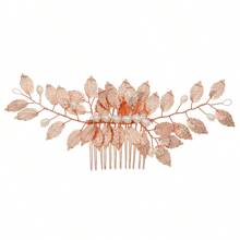 1 stuk metalen bladdecoratie haarkam voor dames, romantische Mori-stijl haaraccessoire voor bruiloften