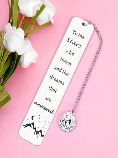 Stainless Steel Bookmark, Inspirational Bookmark Gifts For Women Acotar Merchandise Bookmark Bookmarks For Fans Book Lovers Reader Birthday Christmas Gifts For Women Men Friends For Friends Daughter, Reading Lovers Gifts, Clerk Lovers Gifts Car Accessories Bag Charm School Letter Cute Goth Y2k Gift Ideas Bag Accessories Lanyards With Id Holder Car Accessories Bag Charms