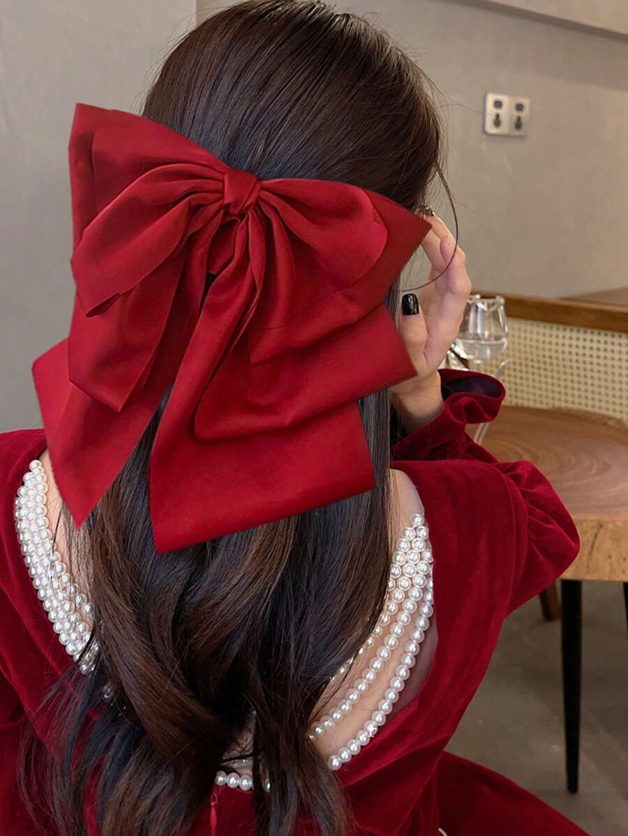 Rote Haarschleife Mit Bogen - Süßer Haarreif Für Damen & Mädchen