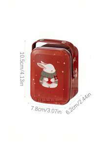 1pc Portable Mini Tin Box, Biscuit Container, Gift Box, Small Items Storage Case, Metal Case - Multicolor - View 2