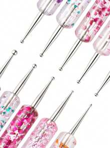 5 件双头螺旋点画笔，用于绘画、绘画、细节描绘、雕刻、陶瓷和陶艺，双点画和钻石画笔，返校、母亲节、妈妈的礼物、返校、学校用品