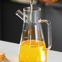 1 chai gia vị thủy tinh 900ml dùng cho nhà bếp, dễ lau chùi, thủy tinh Borosilicate cao đựng nước tương giấm đựng dầu, nhà bếp, bữa tiệc bãi biển mùa hè, thực phẩm, cắm trại, sắp xếp, trang trí phòng, đồ dùng nhà bếp. - trong suốt - Xem 4