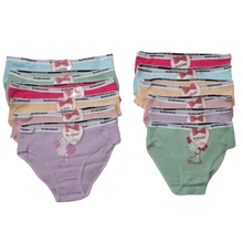 12 piezas de calzoncitos de algodón para niña de 2-10 años diferentes estampados se envían al azar