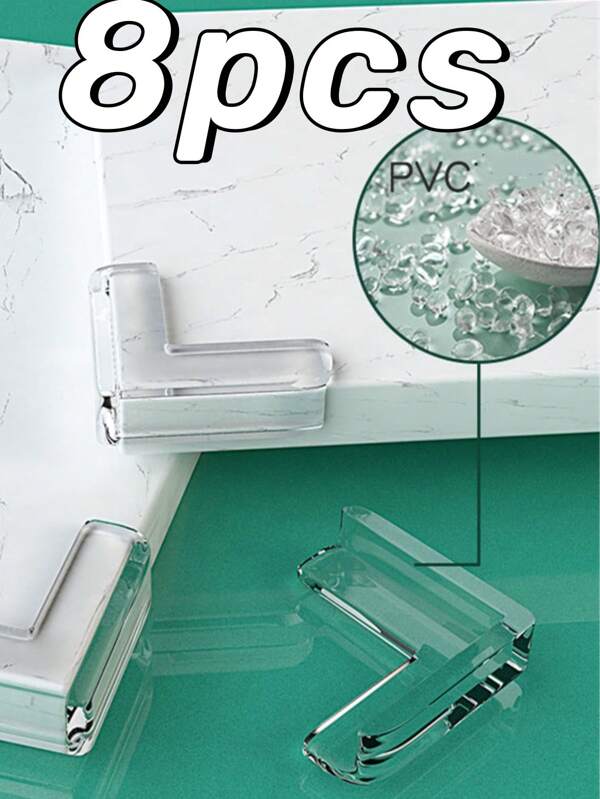 Kit 8 Protetor De Quina Silicone Mesa Segurança Para Crianças E Bebes Proteção Anti-colisão Promoção