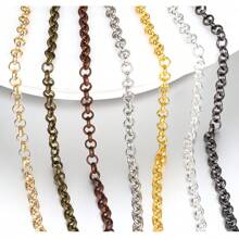 2m Fashion Metal Iron Round Circle O-Shape Chain, Suitable For DIY Necklace, Bracelet, Jewelry Accessories - Chain - View 4