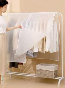 1 件透明挂衣袋，大号塑料防尘罩，适用于衣柜、西装和夹克保护袋衣服防尘罩，家用半透明大衣西装收纳袋，加厚 EVA 防水衣服挂袋，防尘服装袋用于悬挂衣服家用卧室衣服收纳整理器衣橱整理和存储 - 查看 6