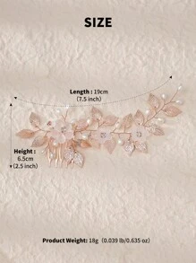 1 stuk metalen bladdecoratie haarkam voor dames, romantische Mori-stijl haaraccessoire voor bruiloften