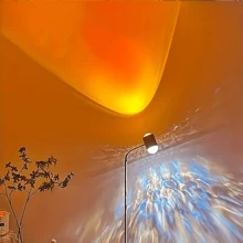 1pc Water Ripple Atmosphere Lamp Dual-Head Sunset Projector Light For Living Room, Studio Background - Multicolor - View 12