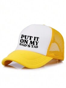 1 cái PUTIT TRÊN TAB CỦA TÔI TAB In Chữ Cái Mũ Trucker Lưới Mũ Bóng Chày Cho Nam Nữ Mũ Bố Cổ Điển Có Thể Điều Chỉnh Để Chạy Hoạt Động Ngoài Trời Mũ - Nhiều màu - Xem 7