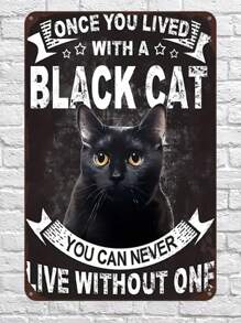 1pc Vintage Aluminum Metal Tin Sign - Funny Garden Cat Wall Decor For Home, Kitchen, Bar, Patio - 8x12 Inch - Multicolor - View 15