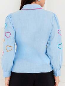 Women Blouses - Màu xanh lam - Xem 4