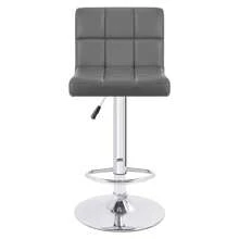 Bar Stools Set Of 2 Modern PU Leather Height Adjustable Swivel Barstools, Hydraulic Kitchen Counter Square Island BarStool