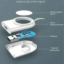 1入便攜式無線充電器，適用於蘋果手錶 - 白色 - 查看 6