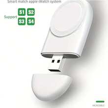 1入便攜式無線充電器，適用於蘋果手錶 - 白色 - 查看 3