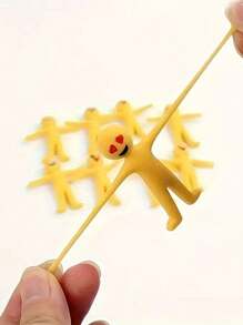 30入組彈性黃色人形造型創意減壓玩具，聖誕節新奇果凍娃娃，節日獎品、生日禮物、活動和派對小禮物有趣玩具 - 黃色 - 查看 1