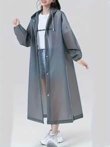 Thickened Adult Rain Jacket, Windproof And Waterproof EVA Thickened Full Body All In One Raincoat, Outdoor Cycling, Portable Raincoat For School,Office,Household,Travel, Back To School Supplies