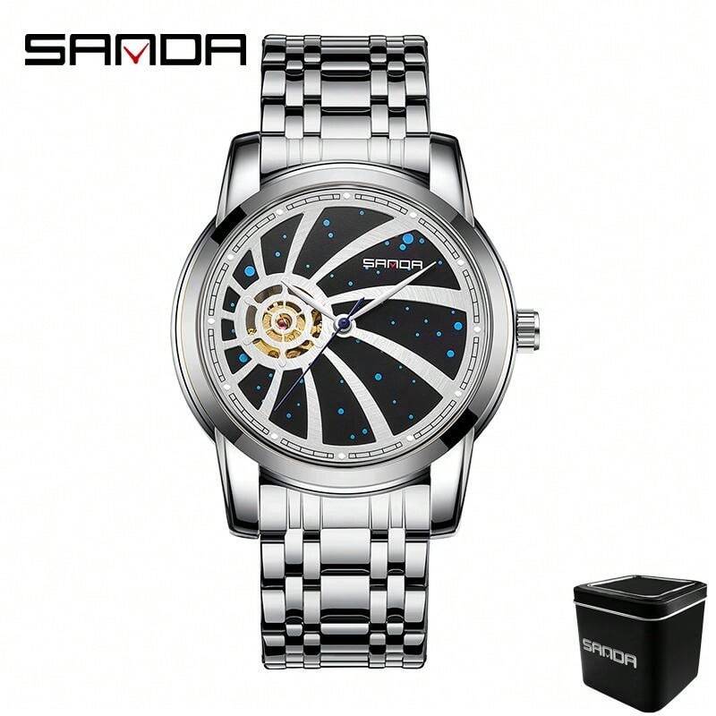SANDA שעונים לגברים SANDA מותג העליון נירוסטה שעון זוהר עמיד למים 2024 ...