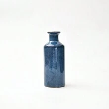 European & American Vintage Blue High-Grade Ceramic Vase For Home Decoration, Suitable For Living Room, Dining Room, Bedroom And Dry Flowers Arranging Gifts Birthday Graduation Back To School Room Decor School Supplies Flower Vase Glass Vase