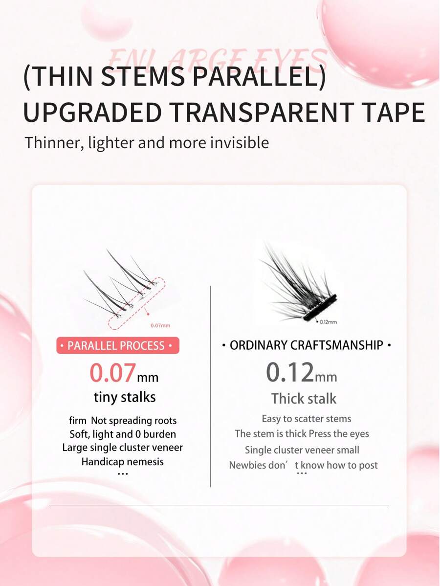 A Box Of GlueFree Lower Eyelashes,Self Adhesive Eyelashes No Glue Lash