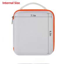 ALKOO 適用於Yoto Mini音頻播放器的收納盒，可放置便攜式收音機、耳機、充電線和多達160張有聲讀物卡片（僅限盒子） - 白色 - 查看 4