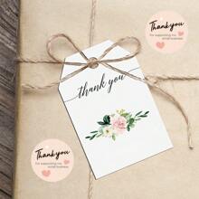 500入組圓形感謝貼紙，適用於烘焙、信封、商業、封口、標籤等 - 粉色 - 查看 4