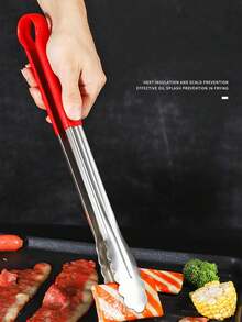 加厚超長燒烤鉗，適用於燒烤，炸餅，鐵板牛排，廚房不鏽鋼家用魚糕夾，超厚食品鉗，燒烤，野餐，露營，花園，露台，戶外，假期，派對，花園戶外裝飾 - 彩色 - 查看 5