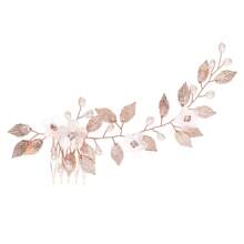1 stuk metalen bladdecoratie haarkam voor dames, romantische Mori-stijl haaraccessoire voor bruiloften