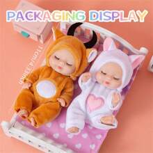 1 pieza/6 piezas/set, muñeca renacida simulación durmiendo de familia feliz, muñeca renacida de princesa disfrazada de pequeño animal, regalo de juguete, muñeca DIY, Bjd Doll - Multicolor - Ver 8