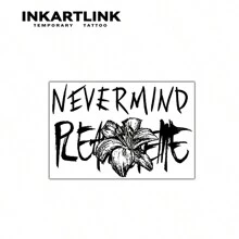 INKARTLINK Revolutionary Technology Tattoos, Semi-Permanent Tattoos, Realistic Tattoos, Letter, Flower, Meaningful Tattoos, Temporary Tattoos, Fake Tattoos, Waterproof, Authentic Tattoo Look, Niche Designed Tattoos, Fruit Juice Tattoos, Plant Tattoos - Black - View 2