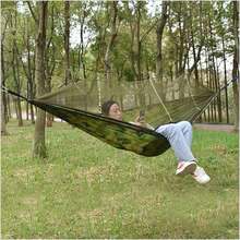 Double Person Camping Hammock With Net Travel Portable Lightweight Hammocks US - 彩色 - 查看 5